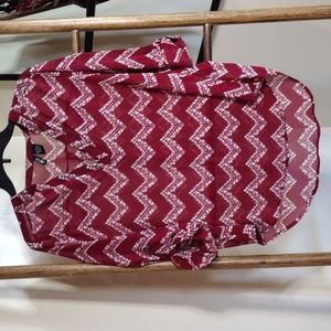 Ultra Flirt Size Large 3/4 Sleeve Top